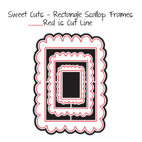 Sweet Cuts | Rectangle Scallop Frames