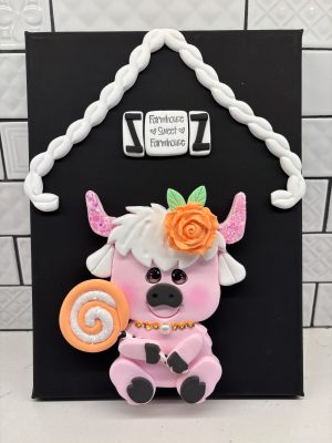 Masie the pink highland moo cow