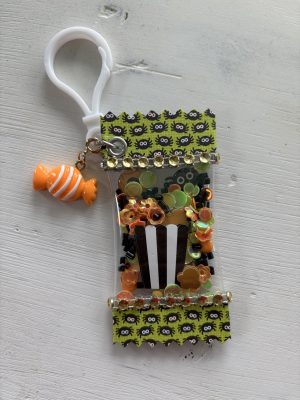 Candy Wrapper Bag Charm - Popcorn, Candy, Spider