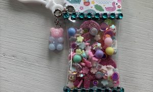 Candy Wrapper Bag Charm - Flamingo with Gummy