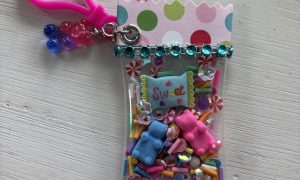 Candy Wrapper Bag Charm - Gummy Bears & Candy